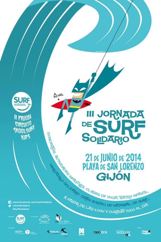 Asturias con niños: Surf Solidario en Gijón
